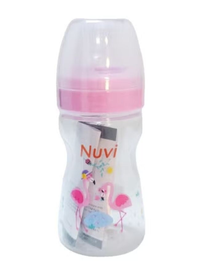 Nuvi Wide Neck Streamline Plastic Feeding Bottle For Infants, 150ml